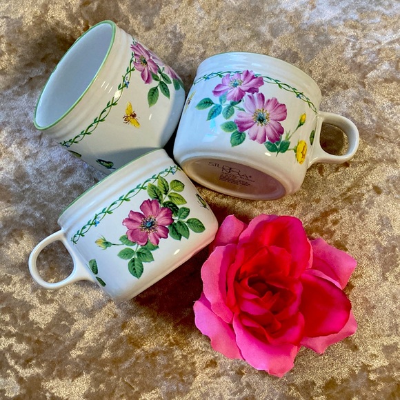 Set of 3 | studio nova mugs. Garden bloom. Made in Thailand. - Picture 3 of 6